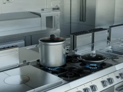 Commercial Kitchen v3 3D model