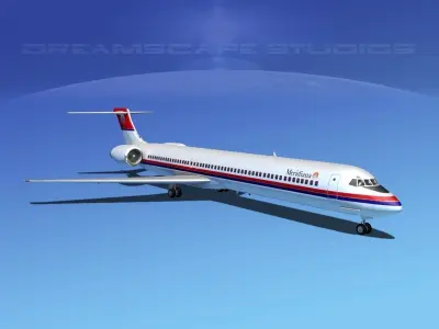 McDonnell Douglas MD80 Meridiana 3D model