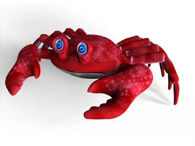 Crab Toon Low-poly 3D model