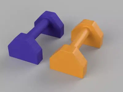 Wooden Push-Up Bar Free 3D print model