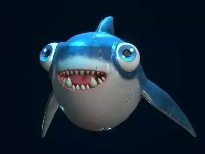 baby shark Low-poly 3D model get