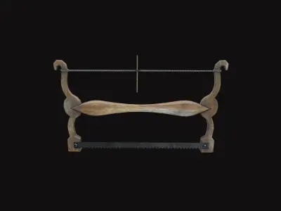 Medieval Hand Saw V01 Low-poly 3D model