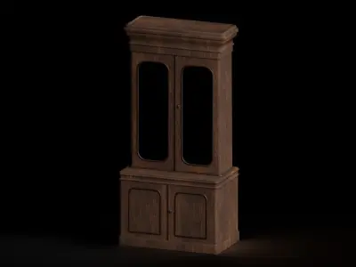 Antique Bookcase 3D model