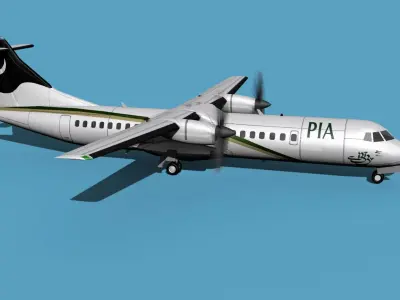 ATR  ATR-72-600 Pakistan Intl Airlines 3D model