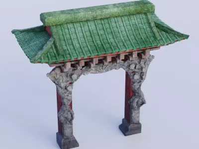 ancient arch Free low-poly 3D model