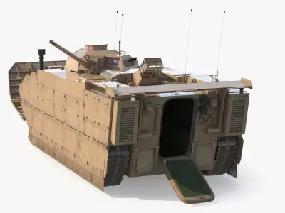 US Marine Expeditionary Fighting Vehicle Rigged for Maya 3D model purchase