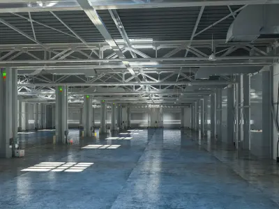 Exhibition Hall interior 12 3D model