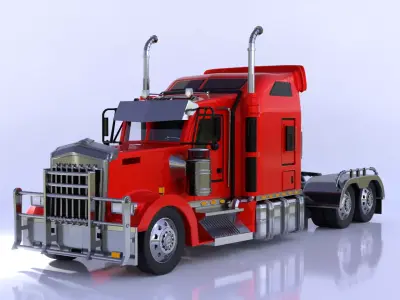 Kenworth W900 3D Model High Poly 3D model