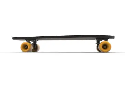 Skateboard with zebra pattern Low-poly 3D model
