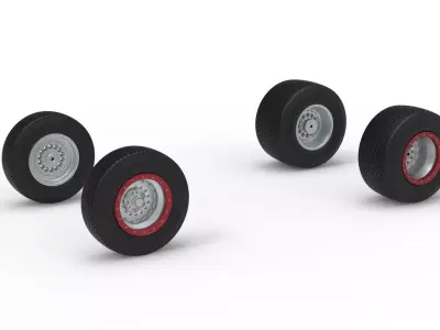 Wheel Set of Dirt Silver Crown Champ car Scale 1 to 25 3D print model