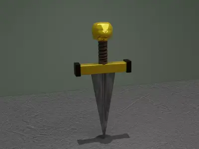 Dagger Sword A small sword New design sword Low-poly 3D model