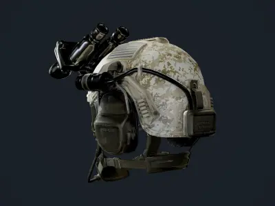 Military Helmet 02 Game Ready Low-poly 3D model