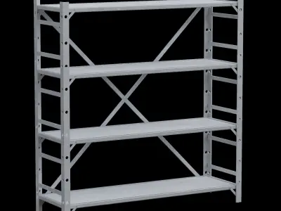 Industrial Shelf Low-poly 3D model buy