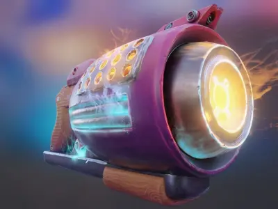 Stylized Blaster Low-poly 3D model