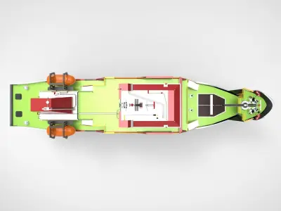 Cargo Passanger Ship 3D model