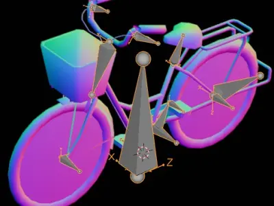 classic bicycle Low-poly 3D model purchase