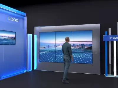 Modular Exhibition Systemdisplay stand  booth  3D model