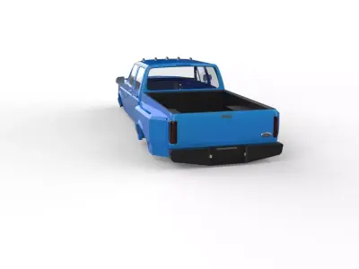 f150 dubble cab 4x4 1992 and 97 dually rc body shell 3D print model