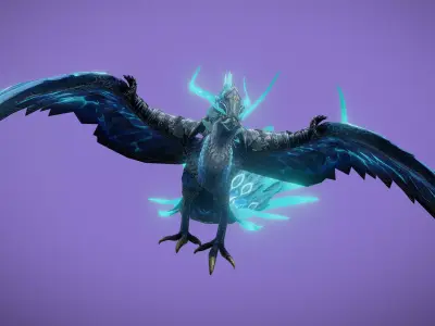 Phoenix Low-poly 3D model buy