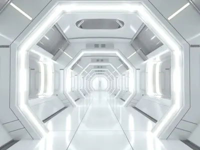  Sci-Fi Futuristic Corridor Modular  purchase