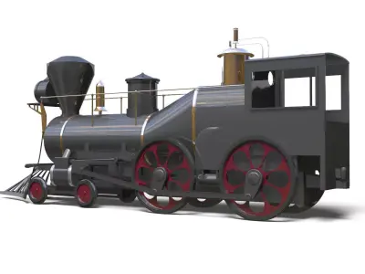 mini steam locomotive 3D model