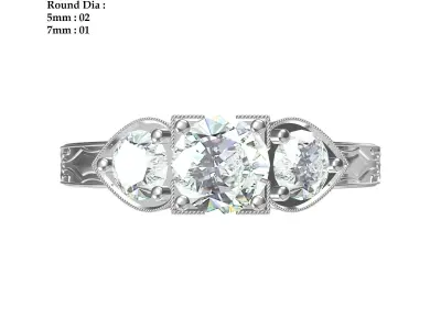 Wedding Ring  3D print model 379