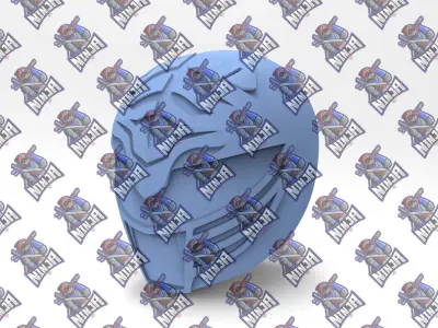 Power Rangers MMPR White and Gold helmet for 3d print 3D model