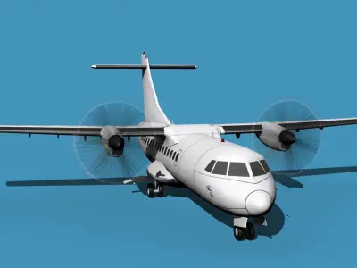 ATR-42-320 Unmarked 1 3D model