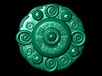 Icon of Ancient Mayan Calendar 3D printable Model 3D print model