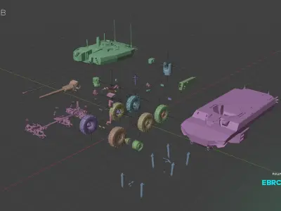 EBRC Jaguar Armored Vehicle 3D model