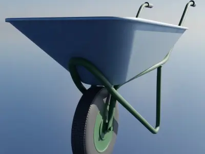 Wheelbarrow garden unicycle 3D model