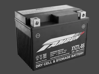 Motorcycle Battery Low-poly 3D model buy