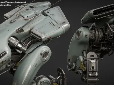 Sci-Fi Stalker Mech 3D model