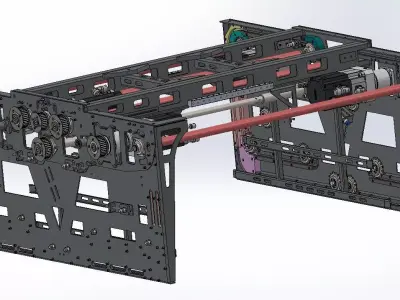Robot Palletizer Motorised Gripper 3D CAD Model  3D model
