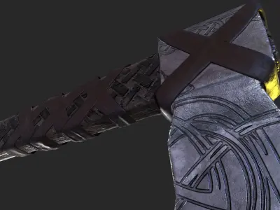 Viking Axe Low-poly 3D model 3