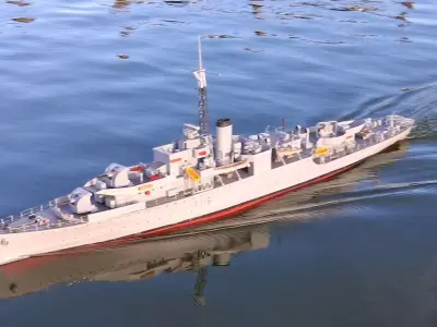 HMS Amethyst  Black Swan Sloop radio controlled working model 3D print model
