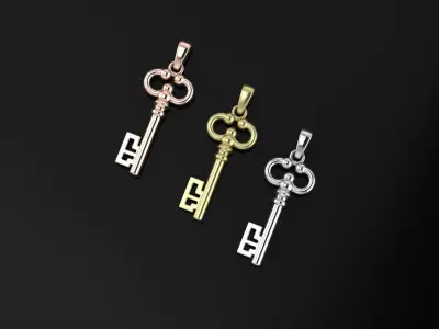 Key 3D model 3D print model