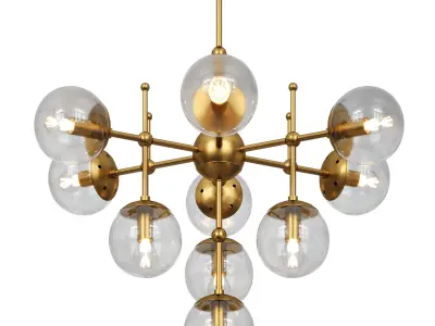 Gold Balls Chandelier 10 Chandelier 3D model