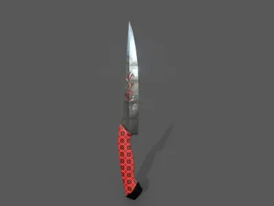 Knife Low-poly 3D model 34