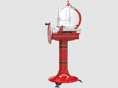 Van berkel  vintage meat slicer red Low-poly 3D model