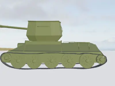 Type 63 anti air tank Low-poly 3D model