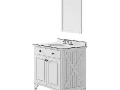 OVE Ashmore Antique Black 36 Vanity  3D model