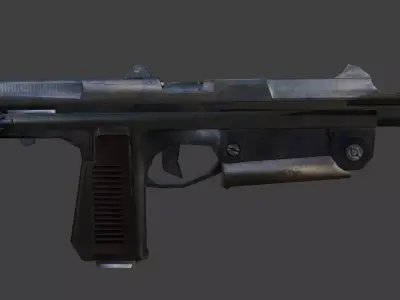 pm63 rak weapon Low-poly 3D model