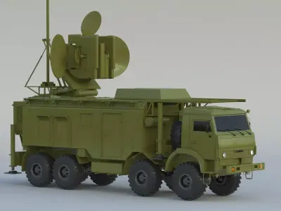 Krasukha Electronic Warfare System 3D model