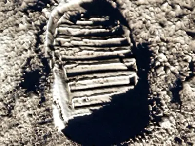 Astronauts First Footprint On The Moon 3D model purchase
