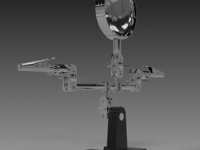 Articulated Clamp Low-poly 3D model