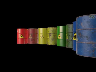 Steel Barrel Low-poly 3D model buy