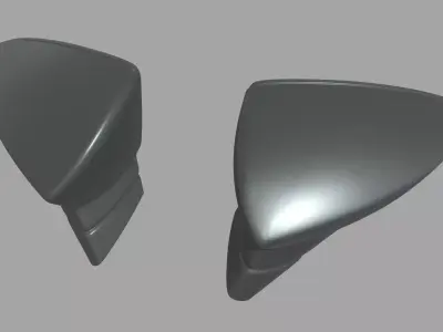 Car Mirror 027 Low-poly 3D model