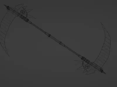 Combat Scythe Low-poly 3D model
