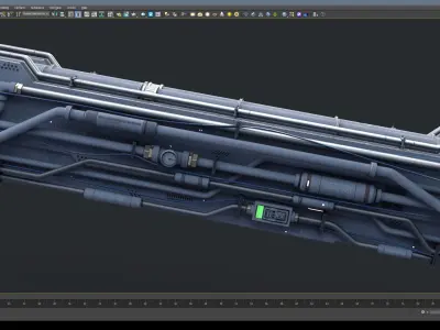 Sci-Fi Parts Kit Pack Vol 02 C-PBR Low-poly 3D model